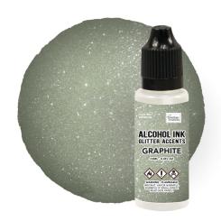 Couture Creations Alcohol Ink Glitter Accents Tinte - 12ml Graphite / Anthrazit Graphite / Anthrazit