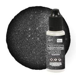 Couture Creations Alcohol Ink Glitter Accents Tinte - 12ml Onyx / Schwarz Onyx / Schwarz
