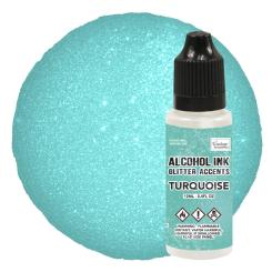 Couture Creations Alcohol Ink Glitter Accents Tinte - 12ml Turquoise / Türkis Turquoise / Türkis