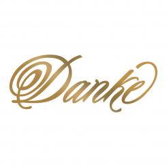 Couture Creations Heißfolienstempel - Text - Danke 