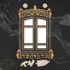 Couture Creations Stanz- & Heißfolienstempel 3tlg - Fenster Rahmen 
