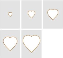 Couture Creations Stanz- & Heißfolienstempel 5tlg. - Negative Herzen 