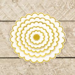 Couture Creations Stanz- & Heißfolienstempel 6 tlg. - Kreis Gewellt 