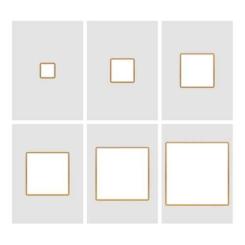 Couture Creations Stanz- & Heißfolienstempel 6tlg. - Negative Quadrate 