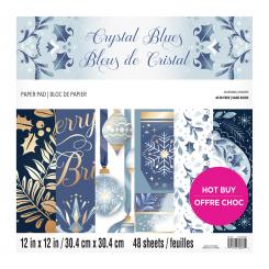 Craft Smith Design-Papierblock 30,4 x 30,4cm (48 Blatt) - Crystal Blues 