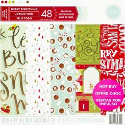 Craft Smith Design-Papierblock 30,4 x 30,4cm (48 Blatt) - Merry Everything 
