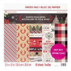 Craft Smith Design-Papierblock 30,4 x 30,4cm (48 Blatt) - North Pole News 