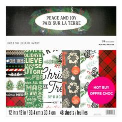 Craft Smith Design-Papierblock 30,4 x 30,4cm (48 Blatt) - Peace and Joy 