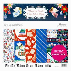 Craft Smith Design-Papierblock 30,4 x 30,4cm (48 Blatt) - Peace on Earth 