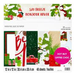 Craft Smith Design-Papierblock 30,4 x 30,4cm (48 Blatt) - Say Freeze 