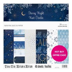 Craft Smith Design-Papierblock 30,4 x 30,4cm (48 Blatt) - Starry Night 