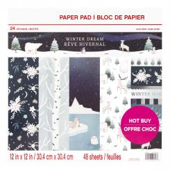Craft Smith Design-Papierblock 30,4 x 30,4cm (48 Blatt) - Winter Dream 