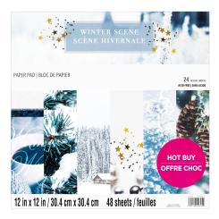Craft Smith Design-Papierblock 30,4 x 30,4cm (48 Blatt) - Winter Scene 