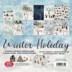 Craft&You Design Papierblock 30,5 x 30,5cm (12 Blatt) 250g - Winter Holiday 