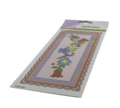 CraftEmotions Impress Stempel & Stanzschablone - Slimeline - Frühlings-Blumen Karte 