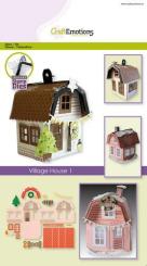 CraftEmotions Impress Stempel & Stanzschablone - Weihnachtsdorf - Haus 1 