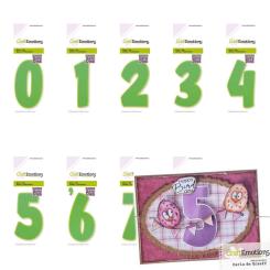 CraftEmotions Impress Stempel & Stanzschablone - Zahlen 