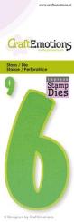 CraftEmotions Impress Stempel & Stanzschablone - Zahlen 6 oder 9 6 oder 9