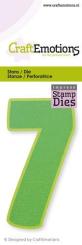 CraftEmotions Impress Stempel & Stanzschablone - Zahlen 7 7