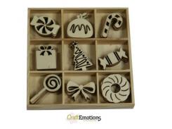 CraftEmotions Laser Cut Holzornament Sweet Vintage Christmas 45 St. - Kasten 10,5 x 10,5 cm 