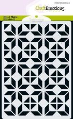 CraftEmotions MM Mix Schablone Design Diamant Blumen Block A6 