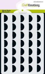CraftEmotions MM Mix Schablone Design Halbkreis 18mm A6 