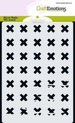 CraftEmotions MM Mix Schablone Design 'X' A6 
