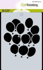 CraftEmotions Mask Stencil / Schablone Ballons A6 Carla Creaties 