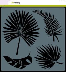 CraftEmotions Mask Stencil / Schablone Deko Blätter 30x30cm 