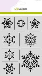 CraftEmotions Mask Stencil / Schablone - Eiskristalle A5 Christmas Nature 