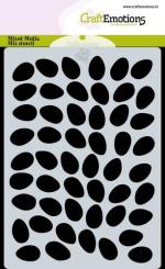 CraftEmotions Mask Stencil / Schablone Hintergrund Eier A6 Carla Creaties 