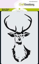CraftEmotions Mask Stencil / Schablone Kopf Rentier A6 