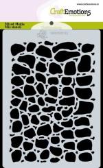 CraftEmotions Mask Stencil / Schablone Krokodil Print A6 Carla Creaties 