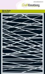 CraftEmotions Mask Stencil / Schablone - Linienraster kreuzweise unreg. A5 