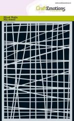 CraftEmotions Mask Stencil / Schablone - Linienraster unregelmäßig A5 