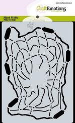 CraftEmotions Mask Stencil / Schablone Ocean broken fishing net A6 Carla Creaties 