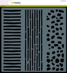 CraftEmotions Mask Stencil / Schablone Punkte, Streifen und Streifen 30x30cm 