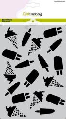 CraftEmotions Mask Stencil / Schablone Summer Fun - Eis A5 Carla Creaties 