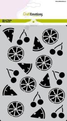 CraftEmotions Mask Stencil / Schablone Summer Fun - Frucht A5 Carla Creaties 