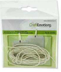 CraftEmotions Runddocht Baumwolle ungebleicht - 3m Nr. 3 - Kerzendurchmesser 20-30mm Nr. 3 - Kerzendurchmesser 20-30mm