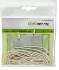 CraftEmotions Runddocht Baumwolle ungebleicht - 3m Nr. 7 - Kerzendurchmesser 40-55mm Nr. 7 - Kerzendurchmesser 40-55mm