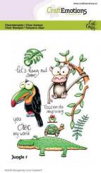 CraftEmotions Silikon Stempel Set A6 11tlg. - Jungle 1 by Carla Creaties 