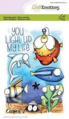 CraftEmotions Silikon Stempel Set A6 8tlg. - Ozean 4 by Carla Creaties 