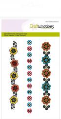 CraftEmotions Silikonstempel A6 - Blumen Rändern 