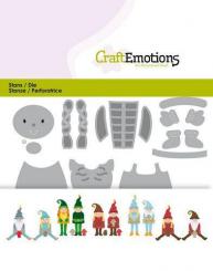 CraftEmotions Stanz- und Prägeschablone 12tlg - Weihnachtsgnom 