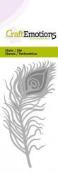 CraftEmotions Stanz- und Prägeschablone 1tlg - Pfauenfeder 