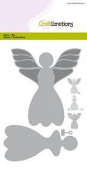 CraftEmotions Stanz- und Prägeschablone 2tlg - 3D Engel 
