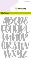 CraftEmotions Stanz- und Prägeschablone 32tlg - Alphabet Handschrift Großbuchstaben 