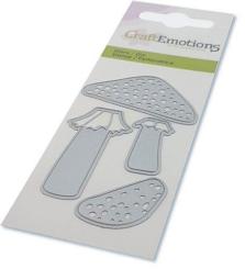 CraftEmotions Stanz- und Prägeschablone 4tlg - Fliegenpilze 