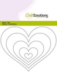 CraftEmotions Stanz- und Prägeschablone 5tlg - Doppel - Herz 